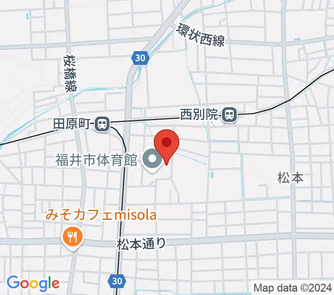 福井市弓道場の地図