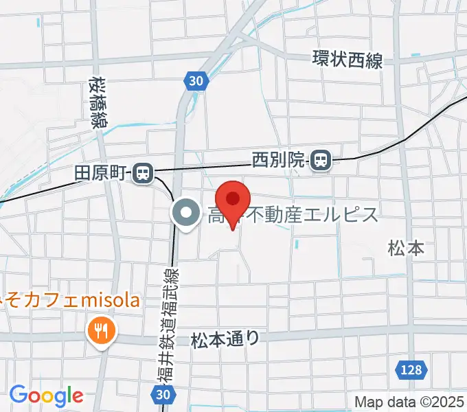 福井市弓道場の地図