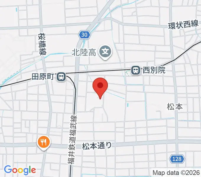 福井市弓道場の地図