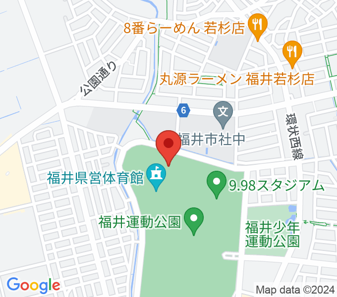 福井運動公園補助競技場の場所