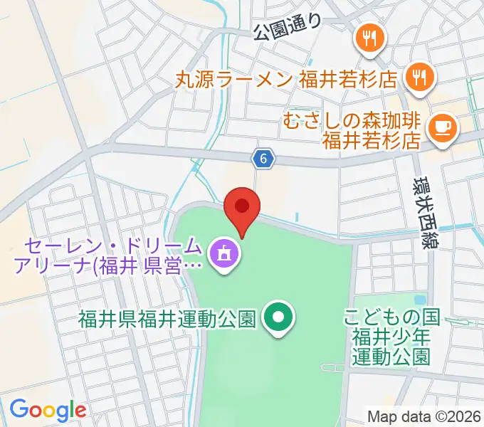 福井運動公園補助競技場の地図