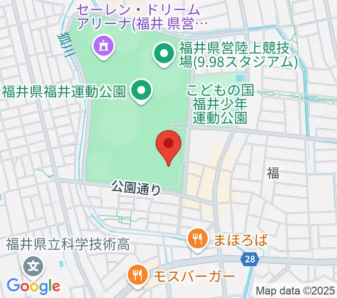 福井県営水泳場の地図