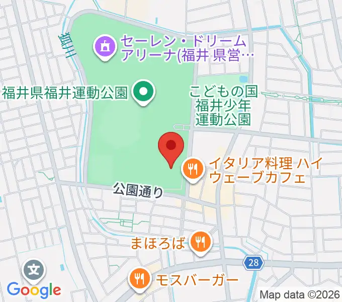 福井県営水泳場の地図