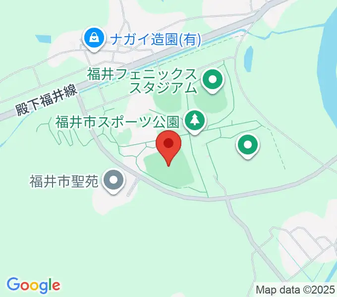 福井市スポーツ公園サッカー・ラグビー場の地図