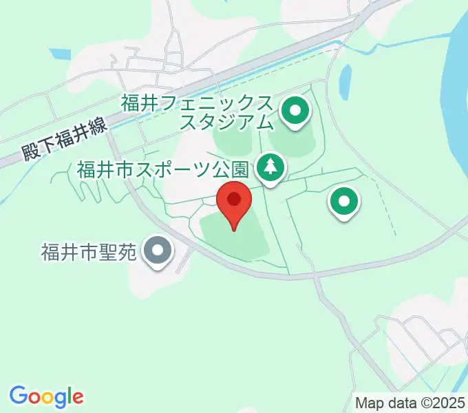 福井市スポーツ公園サッカー・ラグビー場の地図