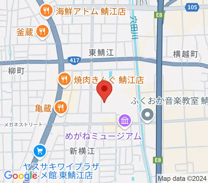 鯖江市総合体育館の地図