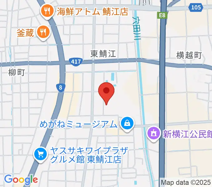 鯖江市総合体育館の地図