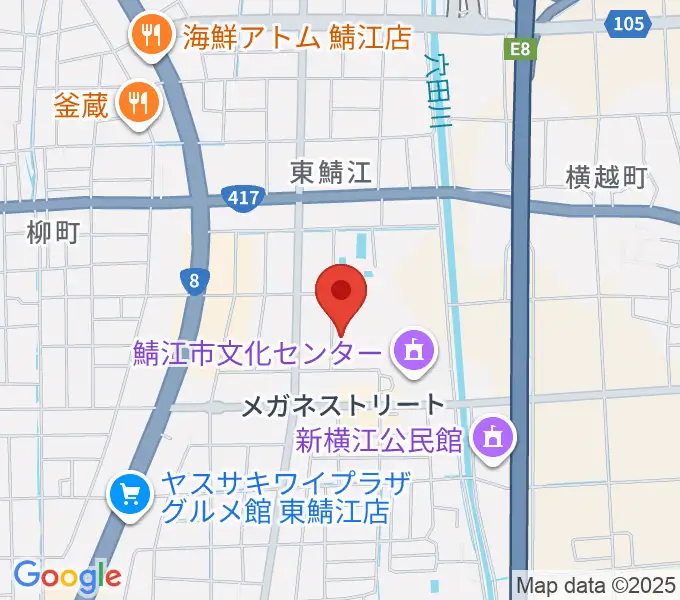 鯖江市総合体育館の地図