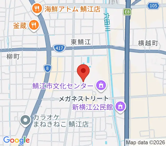 鯖江市総合体育館の地図