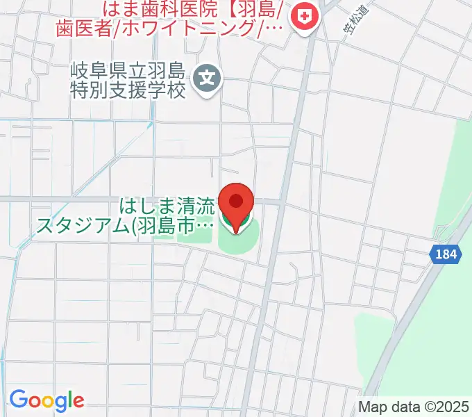 はしま清流スタジアムの地図
