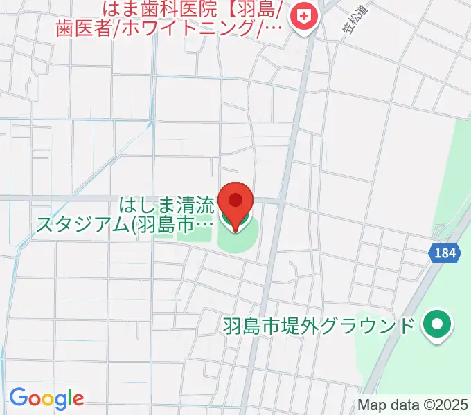 はしま清流スタジアムの地図