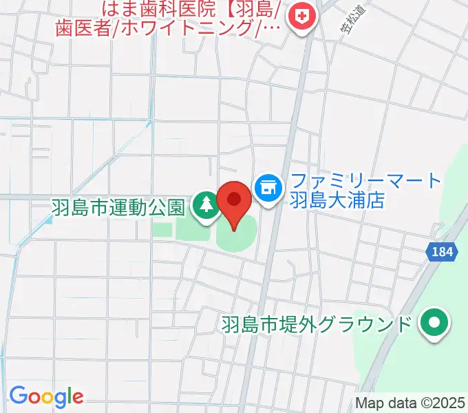 はしま清流スタジアムの地図