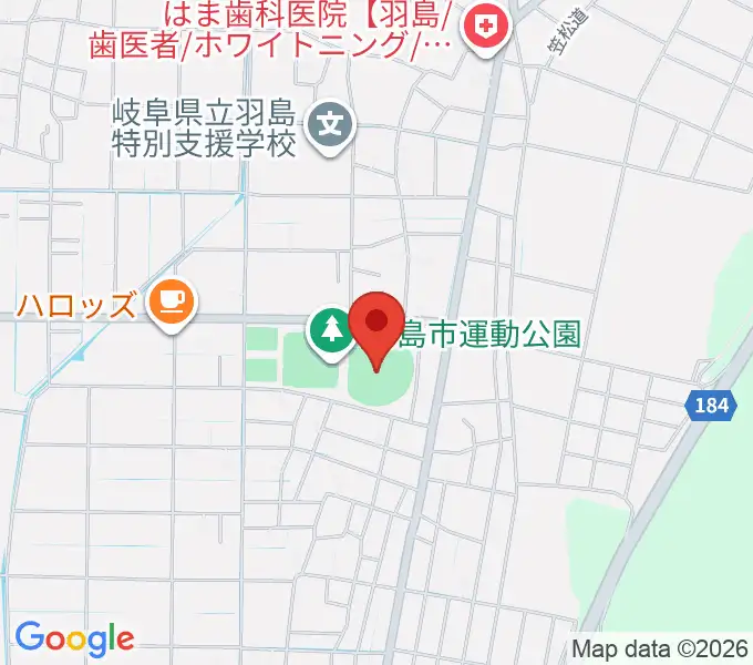 はしま清流スタジアムの地図