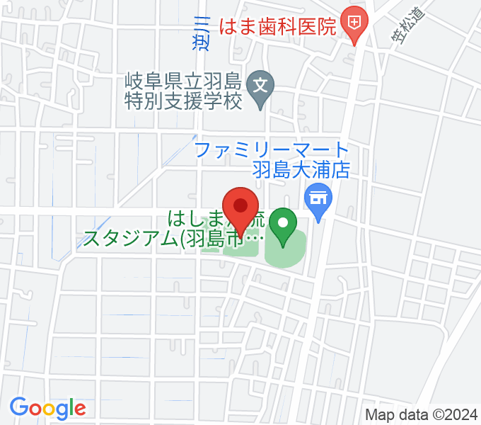 羽島市運動公園多目的広場の場所