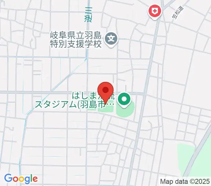 羽島市運動公園多目的広場の地図