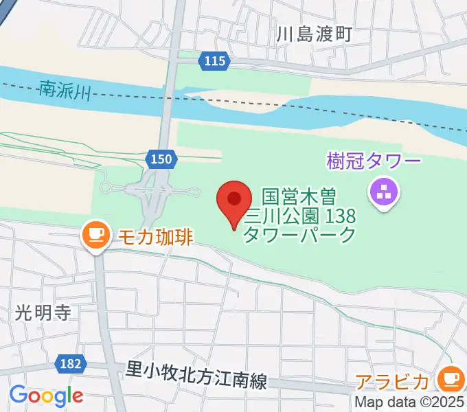 138タワーパーク野外ステージの地図