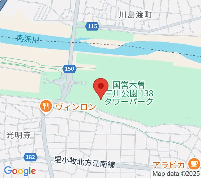 138タワーパーク野外ステージの地図