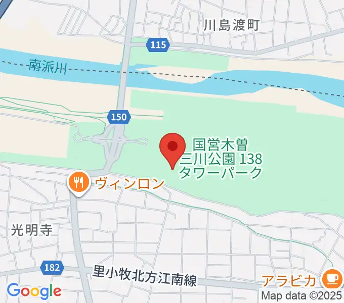 138タワーパーク野外ステージの地図