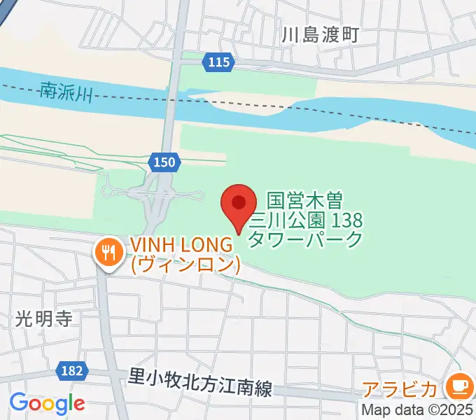 138タワーパーク野外ステージの地図