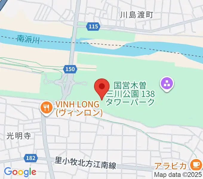 138タワーパーク野外ステージの地図