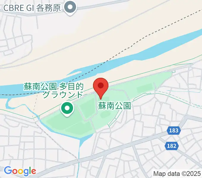 蘇南公園ソフトボール場の地図