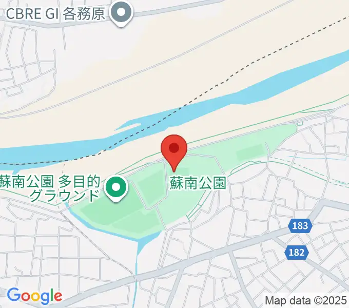 蘇南公園ソフトボール場の地図