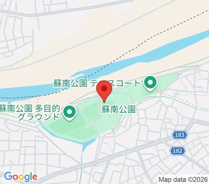 蘇南公園ソフトボール場の地図