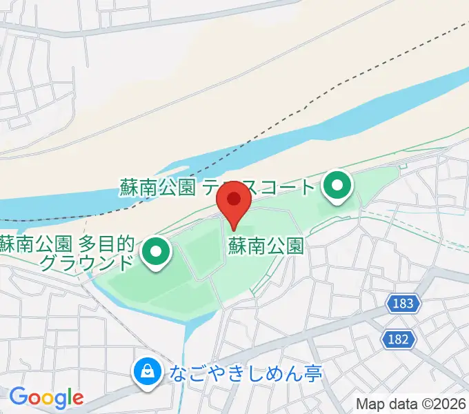 蘇南公園ソフトボール場の地図