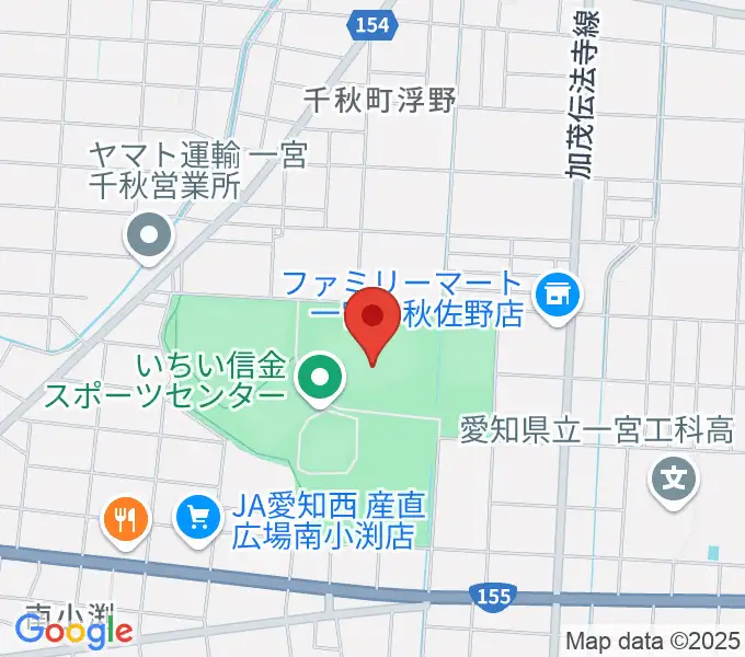 いちい信金スポーツセンター陸上競技場の地図