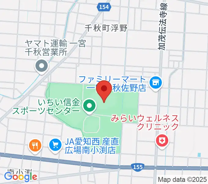 いちい信金スポーツセンター陸上競技場の地図