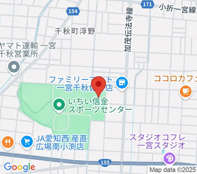いちい信金スポーツセンター多目的競技場の地図