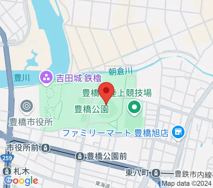 豊橋球場の地図