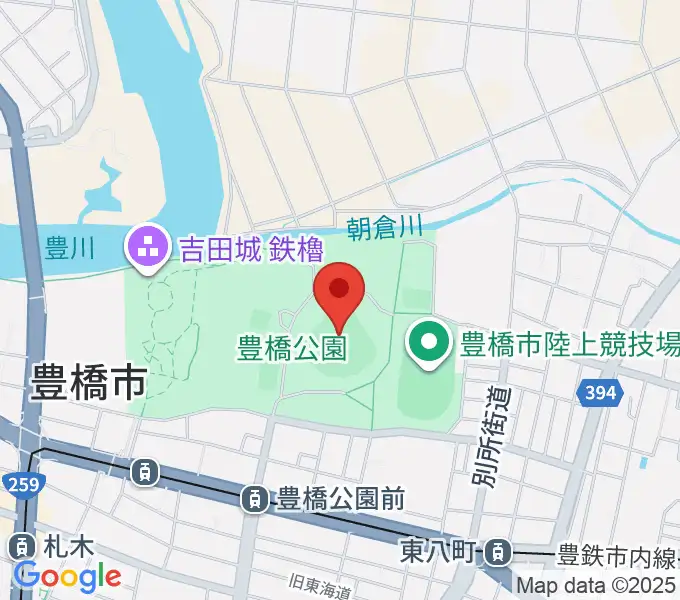 豊橋球場の地図