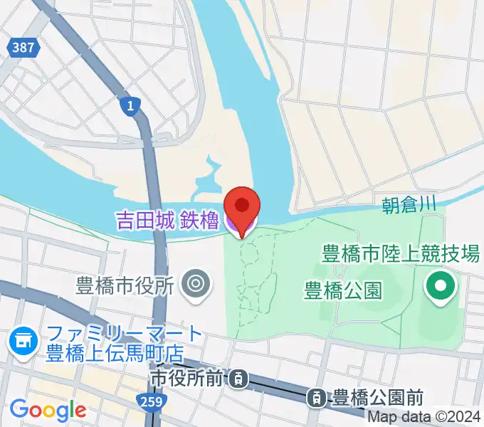 吉田城鉄櫓資料館の地図