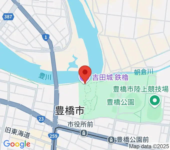 吉田城鉄櫓資料館の地図