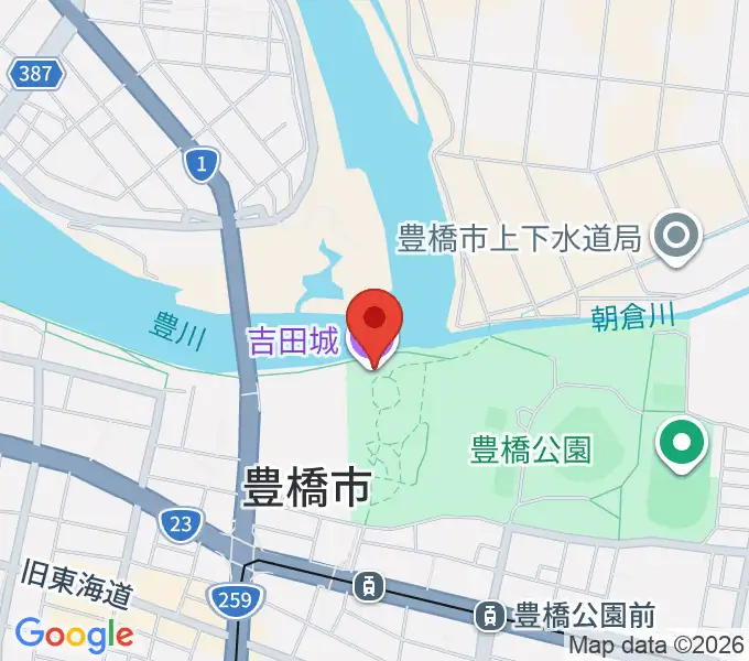 吉田城鉄櫓資料館の地図