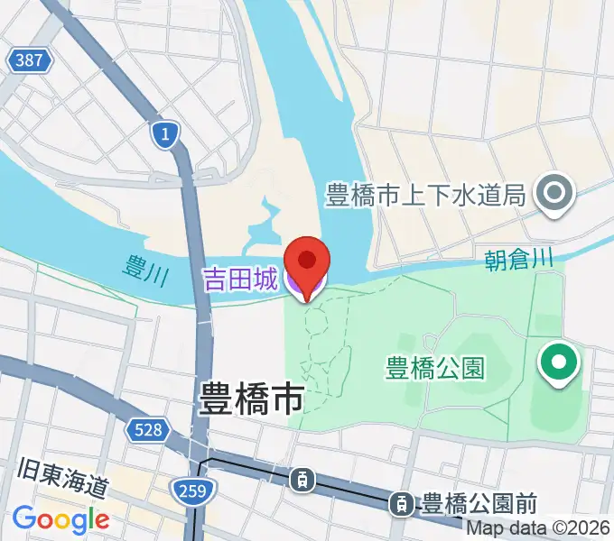 吉田城鉄櫓資料館の地図