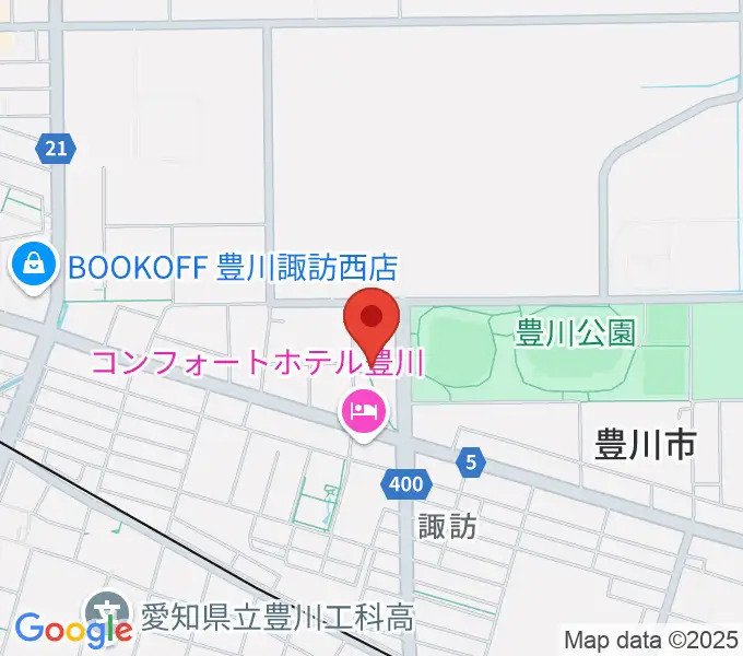 豊川市総合体育館の地図