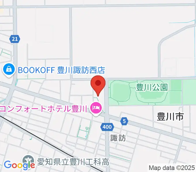 豊川市総合体育館の地図