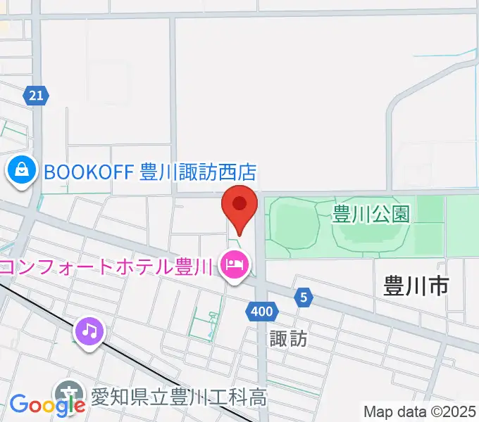 豊川市総合体育館の地図