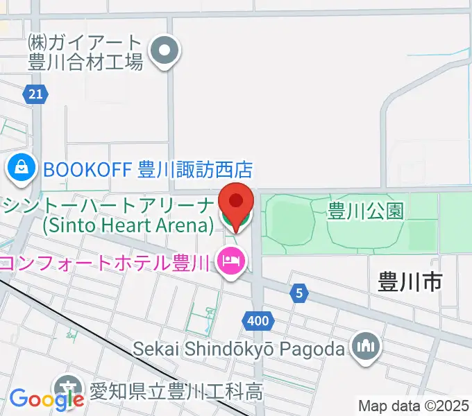 シントー ハート アリーナの地図