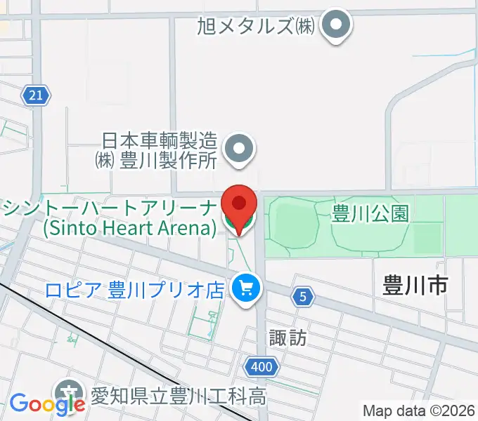 シントー ハート アリーナの地図