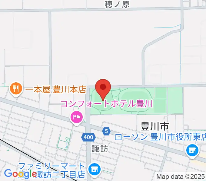 かわしんビクトリースタジアムの地図