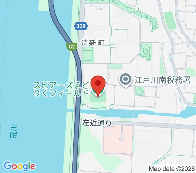 スピアーズえどりくフィールドの地図