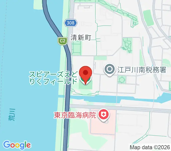 スピアーズえどりくフィールドの地図