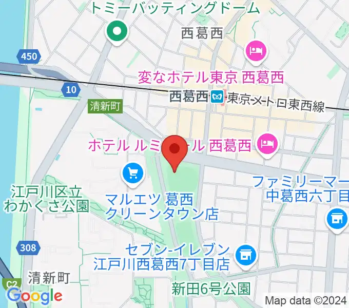 JPアセットスタジアム江戸川の地図