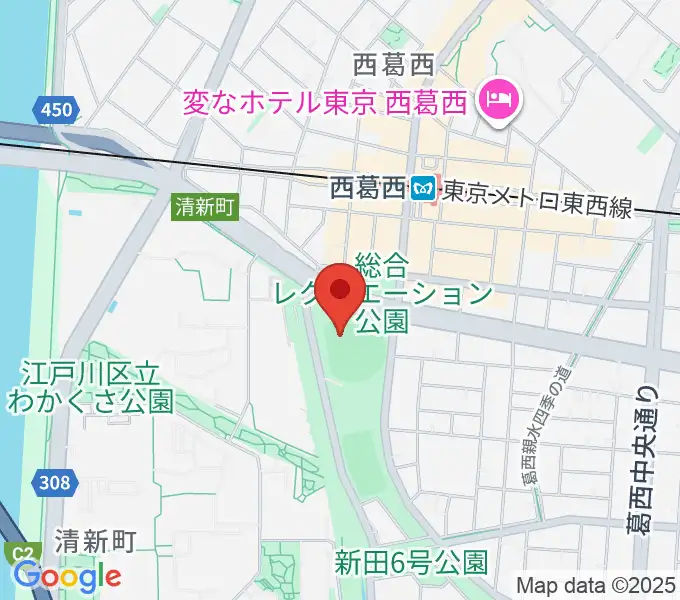 JPアセットスタジアム江戸川の地図
