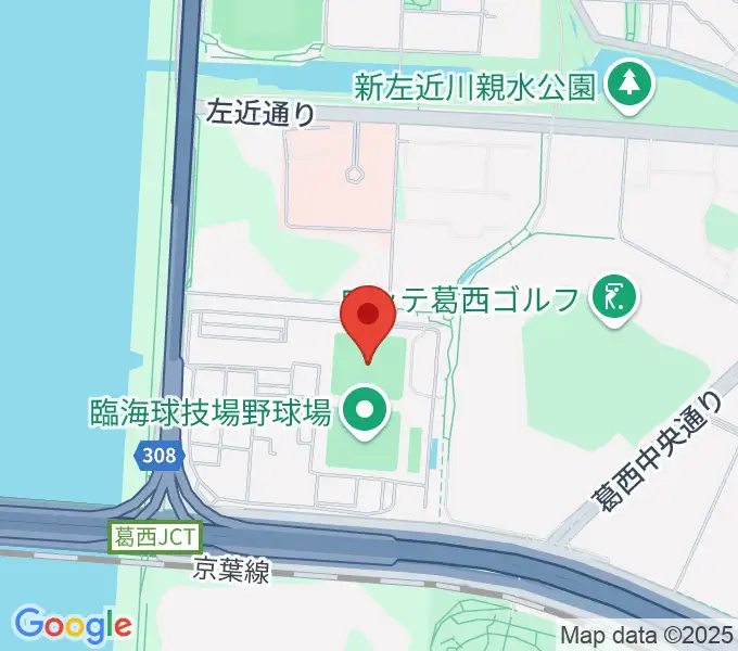 江戸川区臨海球技場多目的グラウンドの地図