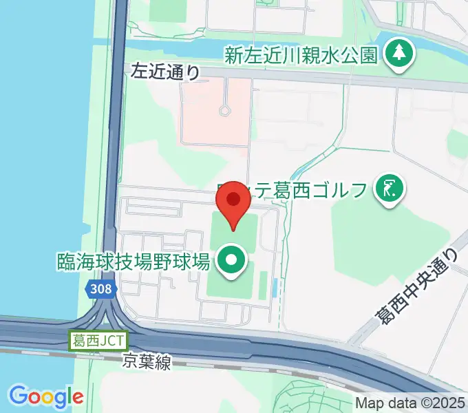 江戸川区臨海球技場多目的グラウンドの地図