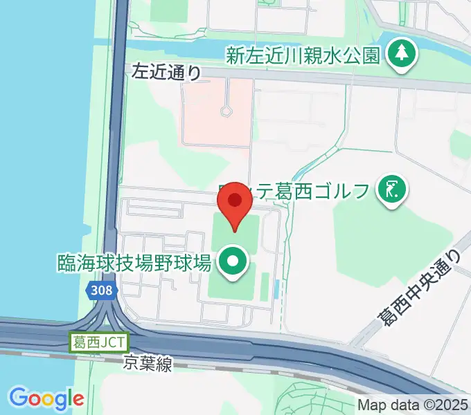 江戸川区臨海球技場多目的グラウンドの地図